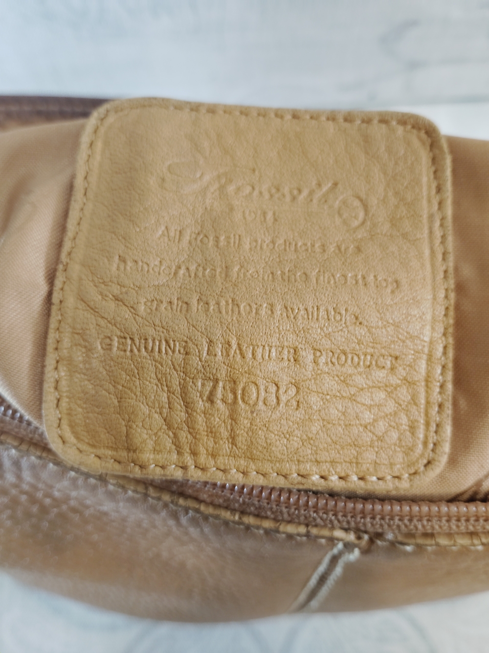 Fossil Pebbled Leather Shoulder Bag in Tan - Picture 5 of 8